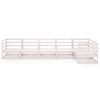 vidaXL Salon de jardin 6 pcs blanc bois de pin massif