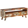 vidaXL Meuble TV Multicolore 110x30x40 cm Bois massif de r&eacute;cup&eacute;ration