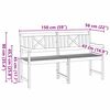 vidaXL Banc de jardin Marron 150 x 56 x 90 cm Bois d'Acacia Massif