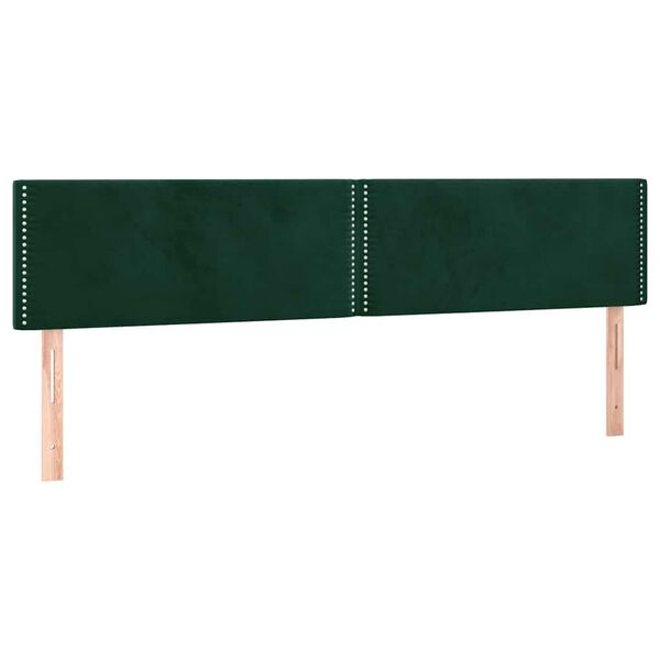 vidaXL Têtes de lit 2 pcs Vert foncé 100x5x78/88 cm Velours