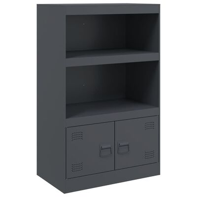 vidaXL Buffet anthracite 67x39x107 cm acier