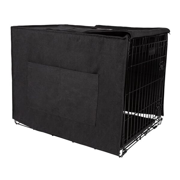DISTRICT70 Couverture de cage pour chien Gris fonc&eacute; L