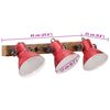 vidaXL Lampe murale 25 W rouge d&eacute;lav&eacute; 65x25 cm E27