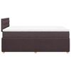 vidaXL Sommier &agrave; lattes de lit et matelas marron fonc&eacute; 120x190cm tissu