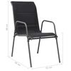 vidaXL Ensemble &agrave; manger d'ext&eacute;rieur 7 pcs Acier Noir