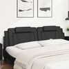 vidaXL Coussin de t&ecirc;te de lit Viana noir 193 cm similicuir