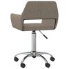 vidaXL Chaises pivotantes &agrave; manger lot de 6 taupe tissu