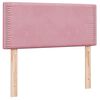 vidaXL Sommier &agrave; lattes de lit avec matelas rose 90x220 cm velours