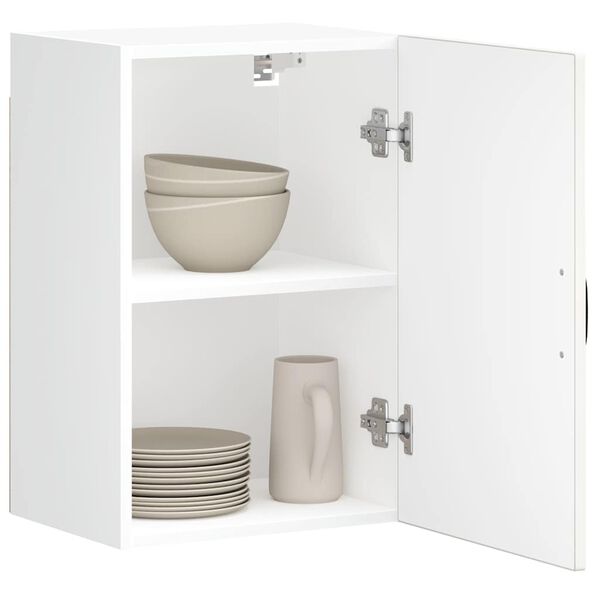 vidaXL Armoire murale de cuisine Lucca blanc brillant bois ing&eacute;nierie