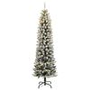 vidaXL Sapin de No&euml;l artificiel 150 LED et flocon de neige 120 cm