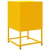 vidaXL Table de chevet jaune moutarde 36x39x60,5 cm acier