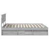vidaXL Cadre de lit Gris Sonoma 160 x 200 cm Pin massif