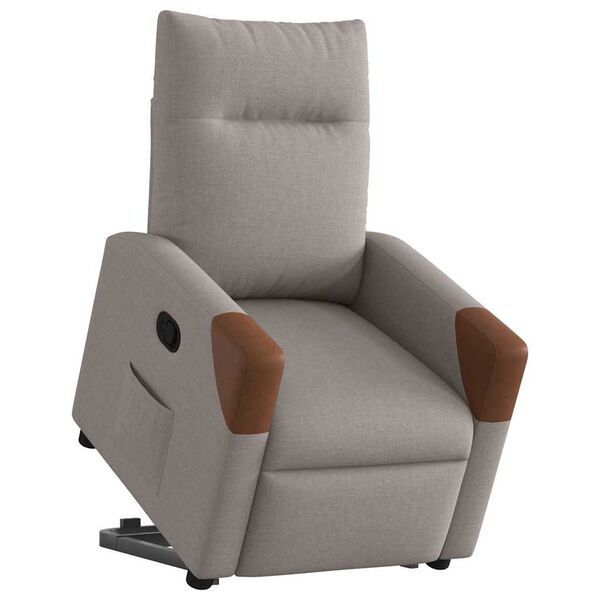 vidaXL Fauteuil inclinable taupe tissu