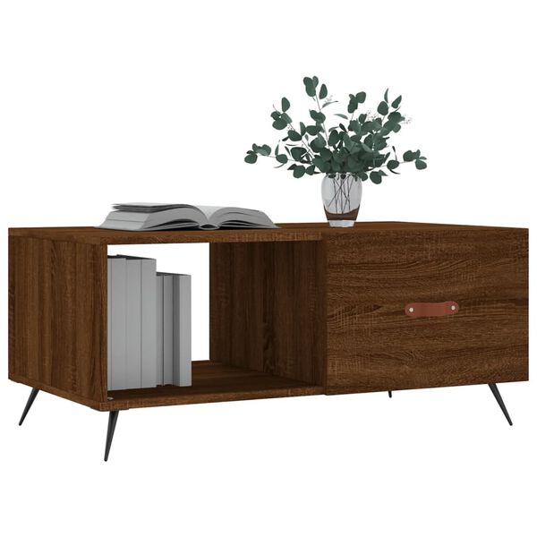 vidaXL Table basse chêne marron 90x50x40 cm bois d'ingénierie