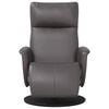 vidaXL Fauteuil inclinable avec repose-pieds gris similicuir