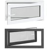 vidaXL Fen&ecirc;tre de sous-sol RISOR 100 x 50 cm PVC et verre Anthracite