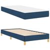 vidaXL Lit &agrave; ressorts avec matelas Bleu 100 x 200 cm tissu