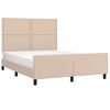 VidaXL Cadre de lit sans matelas cappuccino 140x200 cm similicuir
