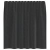 vidaXL Rideaux en voile avec passe-tringles 2 pcs noir