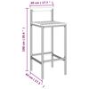 vidaXL Ensemble de bar jardin 7 pcs gris poly rotin/bois massif acacia