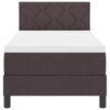 vidaXL Lit à ressorts avec matelas Marron foncé 80 x 200 cm tissu