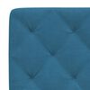 vidaXL Coussin de t&ecirc;te de lit bleu 160 cm velours