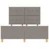 vidaXL Cadre de lit avec t&ecirc;te de lit Taupe 160 x 200 cm tissu