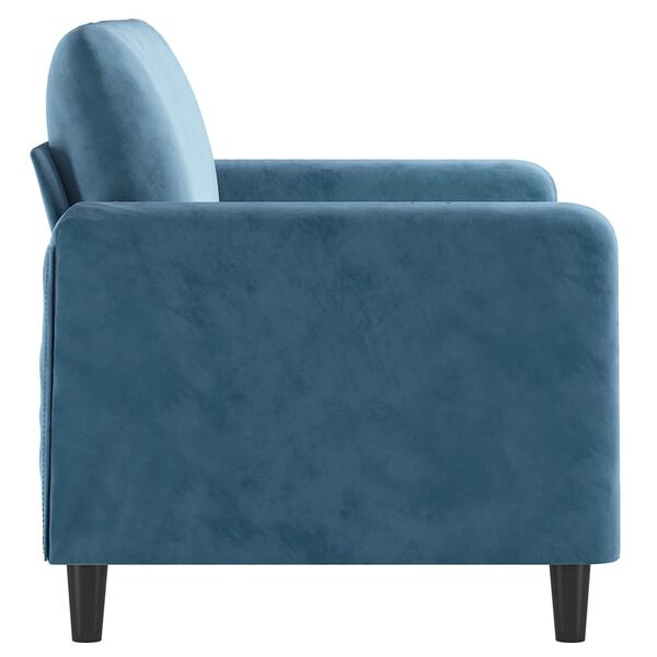 vidaXL Canap&eacute; &agrave; 2 places Bleu 120 cm Velours