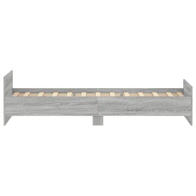 vidaXL Cadre de lit sonoma gris 100x200 cm bois d'ingénierie