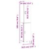vidaXL Buffet haut Blanc 34,5x34x180 cm Bois d'ing&eacute;nierie