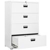 vidaXL Classeur Blanc 90x46x134 cm Acier