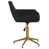vidaXL Chaises &agrave; manger pivotantes lot de 4 Noir Velours