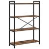 vidaXL &Eacute;tag&egrave;re Ch&ecirc;ne fum&eacute; 80 x 30 x 120 cm Bois d'ing&eacute;nierie