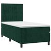 vidaXL Sommier &agrave; lattes de lit matelas LED Vert fonc&eacute; 90x200cm Velours