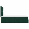 vidaXL Cadre de lit ottoman avec matelas vert fonc&eacute; 80x200 cm velours
