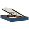 vidaXL Lit avec rangement et LED Bleu 140 x 190 cm Polyester