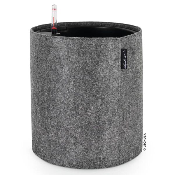 LECHUZA Jardini&egrave;re TRENDCOVER 32 Felt ALL-IN-ONE Gris fonc&eacute;