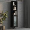 vidaXL Armoire murale Noir 34,5x32,5x90 cm Bois d'ing&eacute;nierie
