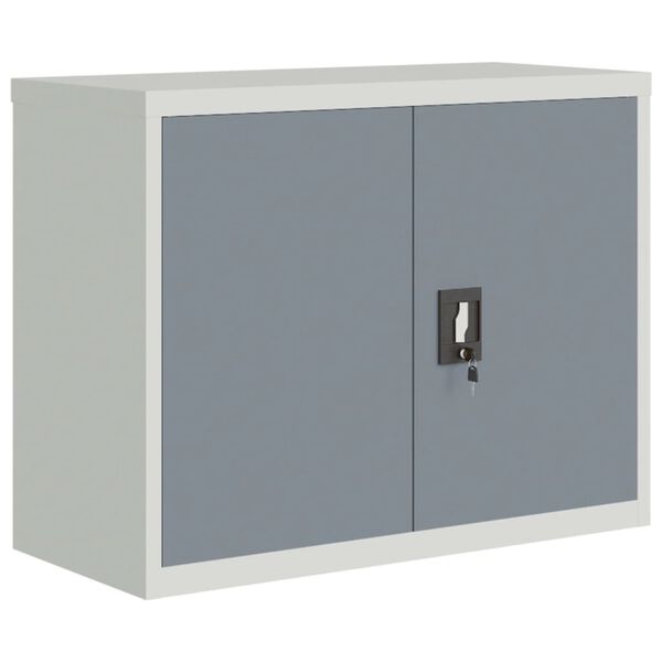 vidaXL Classeur gris clair et gris fonc&eacute; 90x40x70 cm acier
