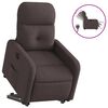 vidaXL Fauteuil inclinable &eacute;lectrique marron fonc&eacute; tissu