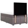vidaXL Sommier &agrave; lattes de lit avec matelas Gris 120x200 cm Similicuir