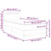 vidaXL Lit &agrave; ressorts avec matelas Gris 100 x 200 cm Simili cuir