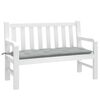 vidaXL Coussin de banc de jardin gris clair m&eacute;lang&eacute; 120x50x7 cm tissu