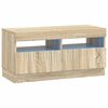 vidaXL Meuble TV LED Ch&ecirc;ne Sonoma Bois d'ing&eacute;nierie