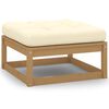 vidaXL Salon de jardin 10 pcs avec coussins Marron miel Bois de pin