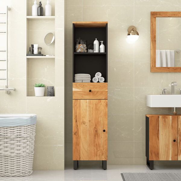 vidaXL Armoire de salle de bain 38x33x160 cm bois massif d'acacia