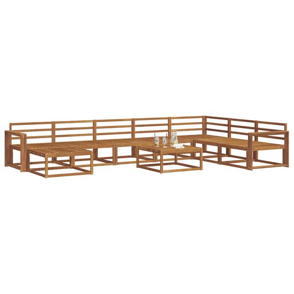 vidaXL Ensemble de canap&eacute;s d'ext&eacute;rieur 9 pcs Naturel