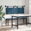 vidaXL T&ecirc;te de lit suspendue Bleu 150 x 55 x 5 cm Velours