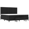vidaXL Lit &agrave; ressorts avec matelas Noir 200 x 200 cm tissu