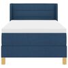 vidaXL Lit &agrave; ressorts avec matelas Bleu 190 x 90 cm Polyester